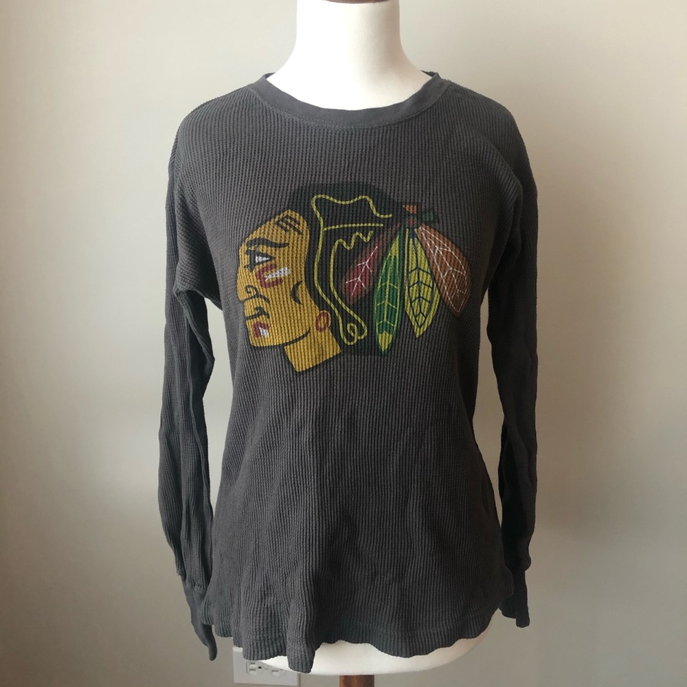 Ladies Waffle Weave Chicago Blackhawks Shirt